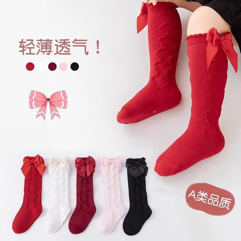 Kaos Kaki Panjang Anak Perempuan Model Pita Waves Panjang