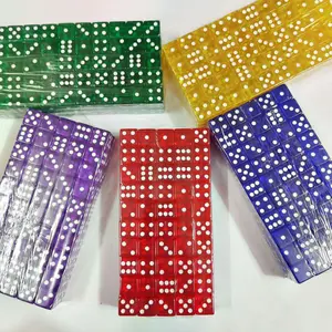 MAINAN DADU TRANSPARAN WARNA CANDY UKURAN 1.6CM 16MM SUDUT PERSEGI