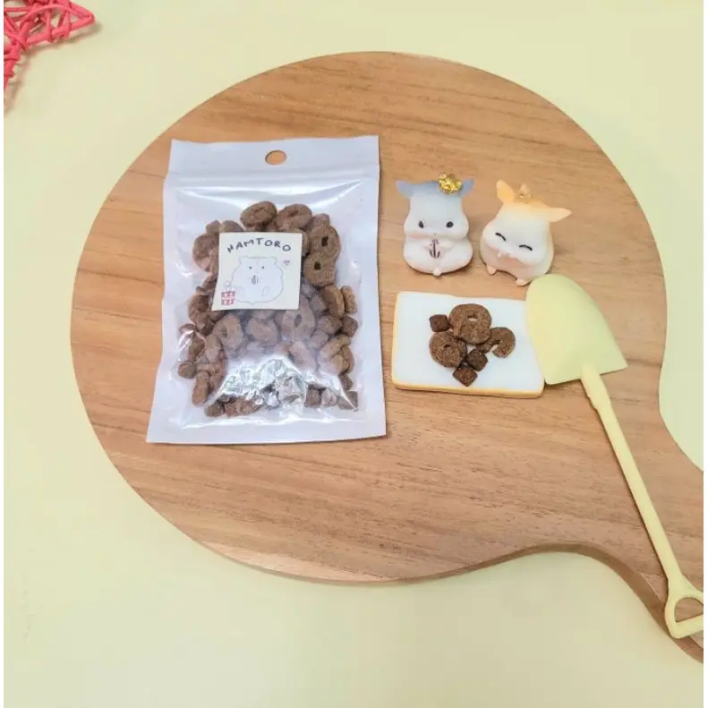 Snack Hamster Biskuit kering 15g bentuk Campur Donat,Ikan,Bulat maknan 3