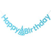 Gambar 1 Set Banner Happy Birthday Motif Topi Flag Bendara Ulang Tahun - Gold dari DEPARCEL RIBBON Kota Malang 2 Tokopedia