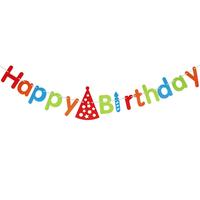 Gambar 1 Set Banner Happy Birthday Motif Topi Flag Bendara Ulang Tahun - Gold dari DEPARCEL RIBBON Kota Malang 4 Tokopedia