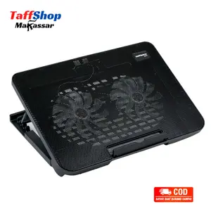 TaffShop Cooling Pad Laptop Stand 2 Kipas 120mm 17Inch - N99 - Black