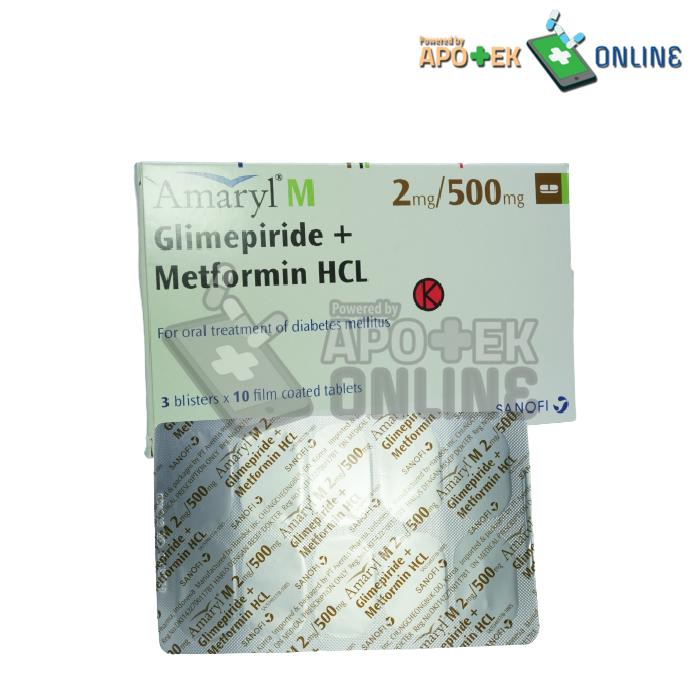 AMARYL M 2 MG/500 MG  BLISTER 10 TABLET