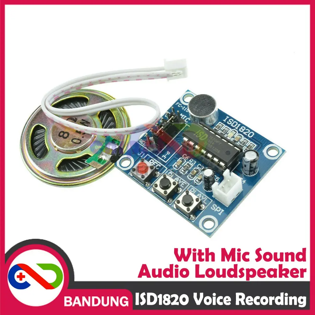 " ISD1820 RECORDING MODULE PEREKAM DAN PEMUTAR SUARA STAND ALONE OR