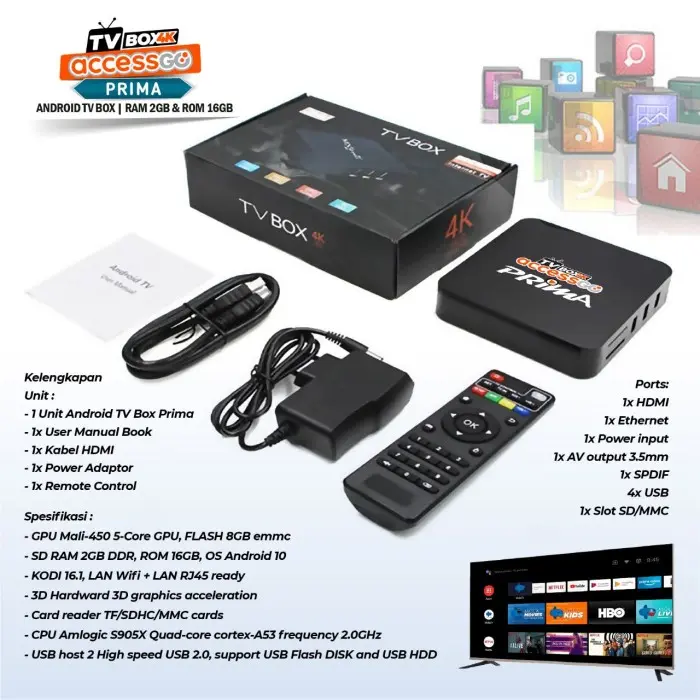 ANDROID TV BOX 2GB/16GB. 4K [TERBARU[TERLARIS[ORIGINAL[ASLI] 2
