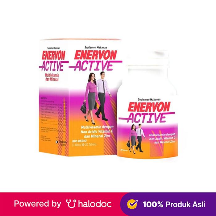 Gambar Enervon Active Botol 30 Tablet dari Apotek Halomedika KelapaGading Kota Administrasi Jakarta Utara Tokopedia