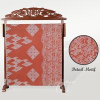 Gambar BATIK TRUSMI Kain Katun Batik Cap Mega Mendung Gunungan Angkin Orange dari BT Batik Trusmi Official Kab. Cirebon 2 Tokopedia