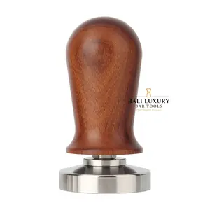 Calibrated Espresso Tamper Click Tamper 58mm Wood Handle