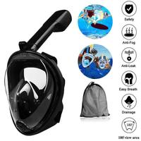 Gambar Alat Snorkel Full Face mudah bernafas Dengan mount Camera - Hitam dari Autoku Kota Depok 2 Tokopedia