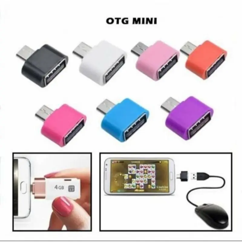 konektor otg micro usb/convertr otg non kabel mini v8 for android