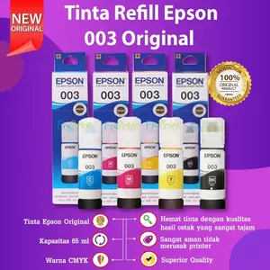 Tinta Epson 003 Original Refill Printer L1210 L1250 L3110 L3210 L3250 8787