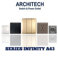 Gambar SAKLAR LAMPU / SAKLAR ABU2 / SAKLAR ARCHITECH INFINITY / SAKLAR GREY dari ARCHITECH INDONESIA Kota Administrasi Jakarta Utara 2 Tokopedia