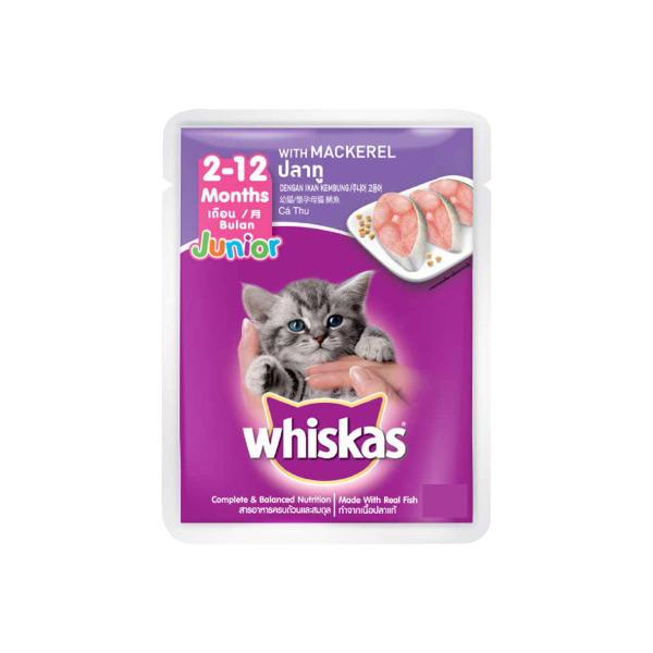 Gambar WHISKAS POUCH KITTEN MACKEREL 80 GR - MAKANAN HEWAN dari Hypermart Cibubur Junc Kota Administrasi Jakarta Timur Tokopedia