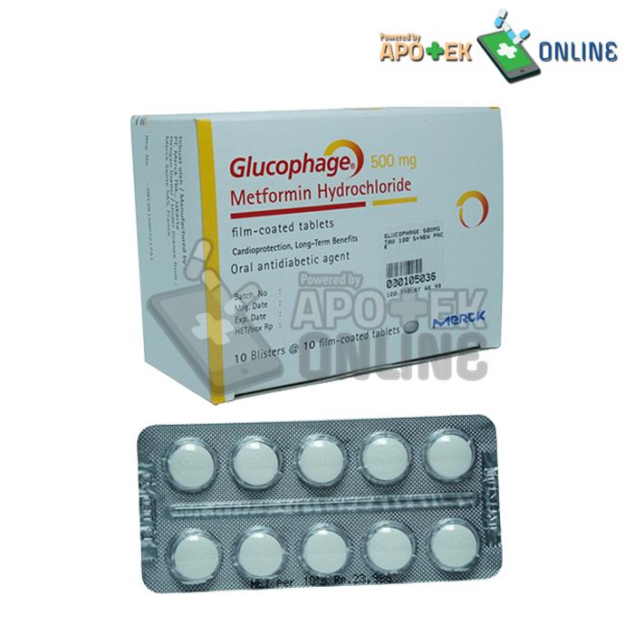 GLUCOPHAGE 500 MG 10 TABLET