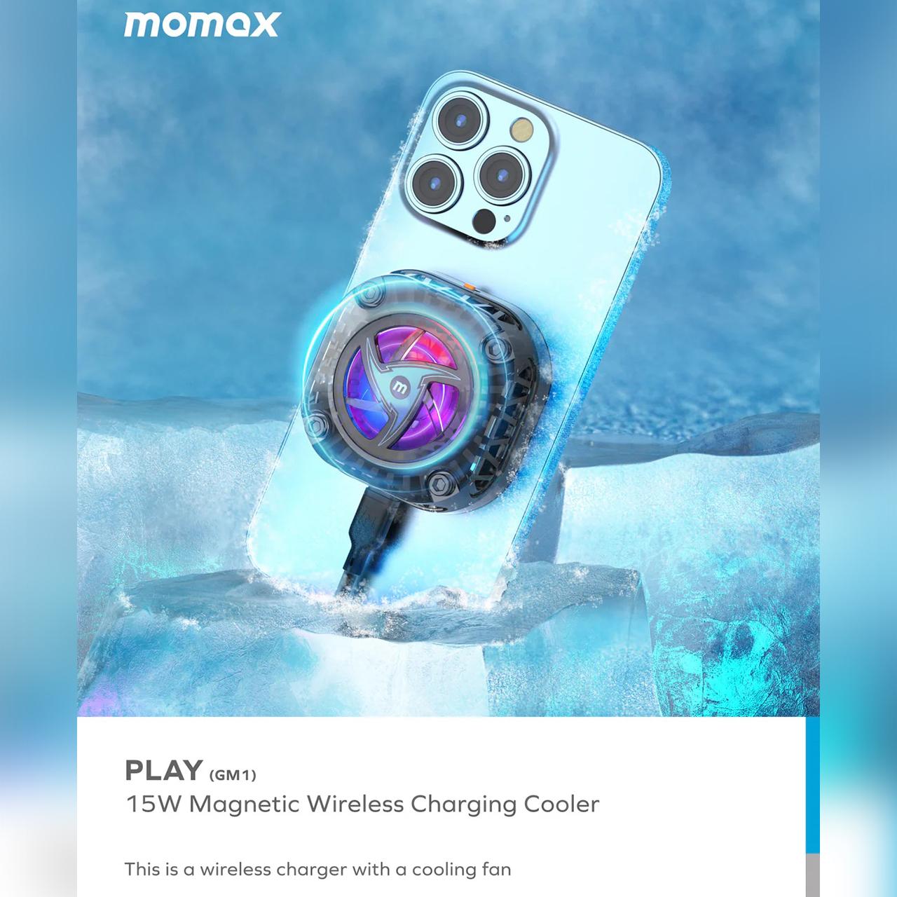 Momax Pendingin HP Magnetic Play Magnetic Phone Cooler (Universal Version) - Black GM2D