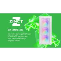 Gambar CASING CUBE GAMING ZINCT - ATX Tempered Case (Free 3x RGB Fan) dari Techno Computer Bali Kota Denpasar 3 Tokopedia