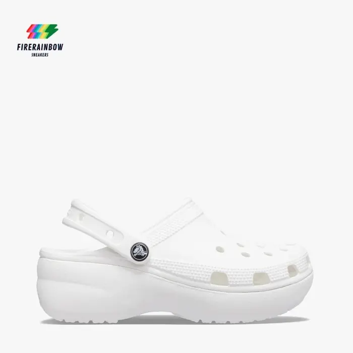 Crocs Women's Classic Platform Clog - White 100% ORIGINAL 0
