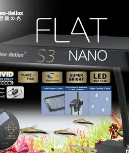Lampu Led Aquarium Aquascape Nano Slim Neo Helios Flat S3 Vivid Color