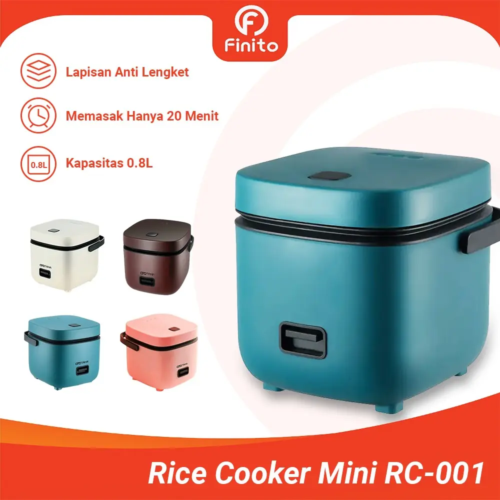 Rice Cooker Mini Finito type 001/Penanak Nasi 200watt Lapisan Panci An