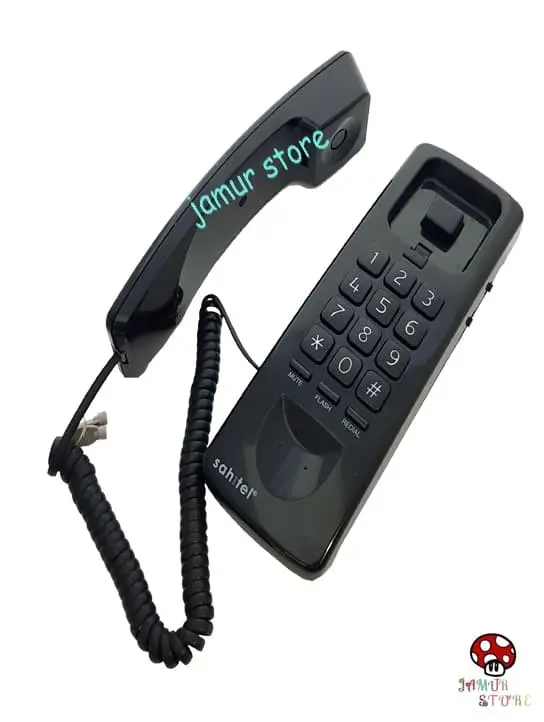 TELEPON GAGANG / TELPON RUMAH KABEL SAHITEL S21 HITAM POPULER
