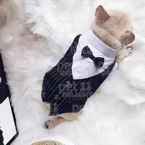 JAS HITAM PENGANTIN ANJING KUCING COOL BAJU FASHION PET TERLARIS.