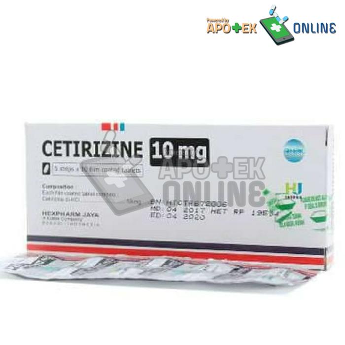 CETIRIZINE 10MG 1 STRIP 10 TABLET