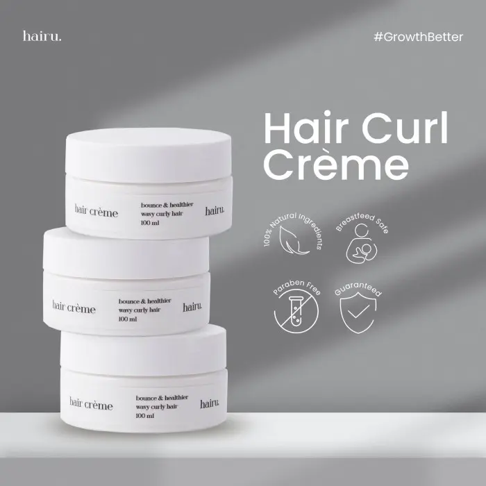 HAIRU HAIR CURL CREME by dr. Aghni Vitamin Rambut Keriting Gelombang D