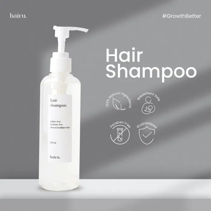 HAIRU HAIR SHAMPOO by dr. Aghni shampoo natural rambut rontok ketombe