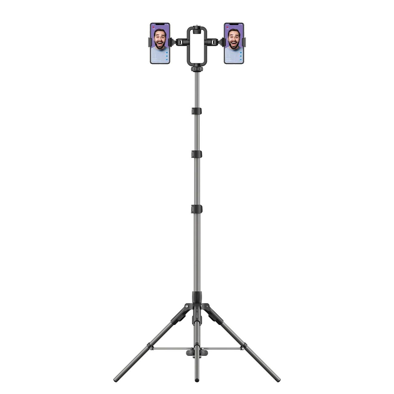 Momax Tripod with 2 Phone Holder V.LOG Live Tripod - Black TR9D