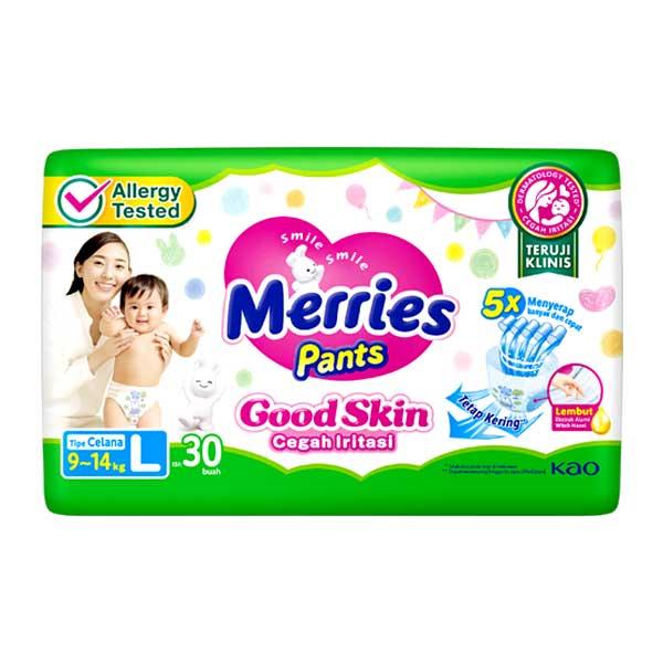 Gambar MERRIES PANTS GOOD SKIN L 30 PCS - POPOK dari Hypermart Cimanggis Dua Kota Depok Tokopedia