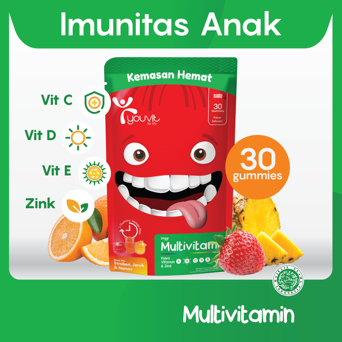Gambar Youvit Multivitamin Gum Anak Pouch 30`s dari Gramedia Kota Administrasi Jakarta Timur Tokopedia