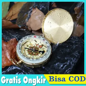 Kompas Bidik Kuningan Lensatic Compass Portable Camping Hiking Outdoor