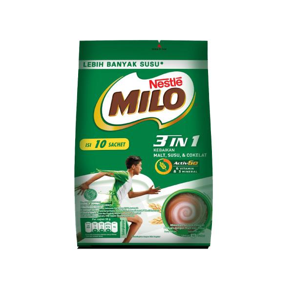 Gambar MILO 3 IN 1 10 x 34 GR dari Hypermart Manado Kairagi Kota Manado Tokopedia