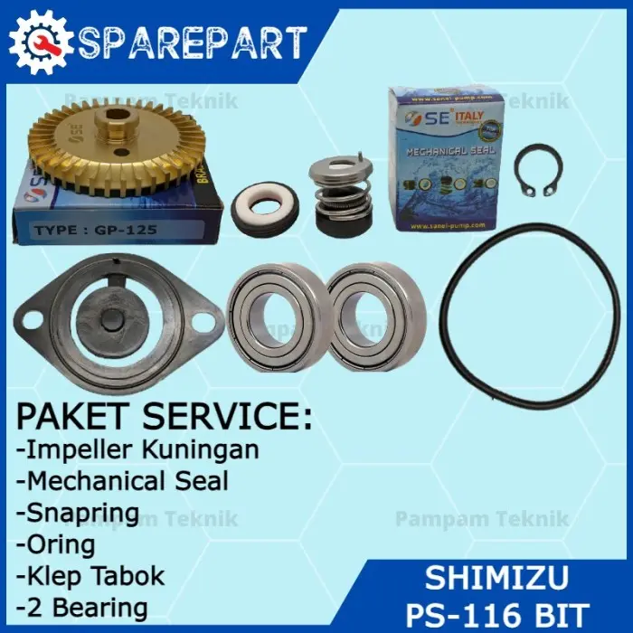 Promo PAKET SERVICE POMPA AIR RUMAH TANGGA SHIMIZU 121 128 130 135 138 0