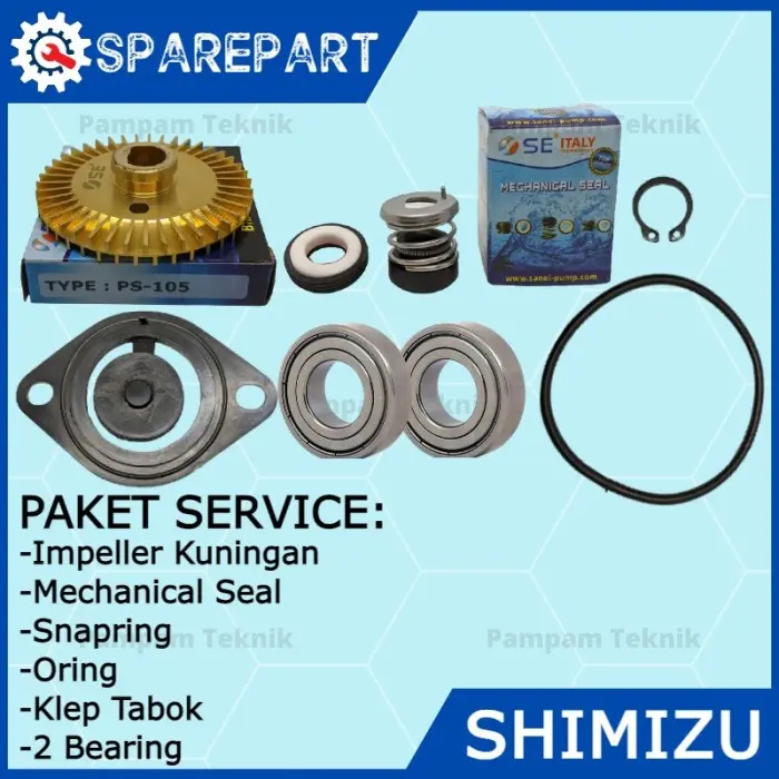 Promo PAKET SERVICE POMPA AIR RUMAH TANGGA SHIMIZU 121 128 130 135 138 1