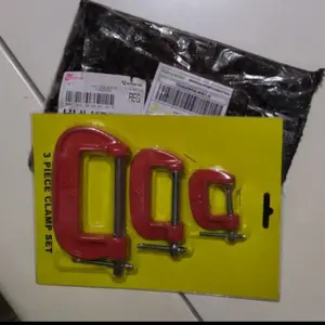 Promo Alat Press Set 3Pcs Klem G Jepit Kayu/Besi/Sepatu/Sandal Dll