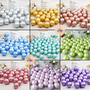 Balon Latex Metalik Chrome 5 inch isi 10 pcs