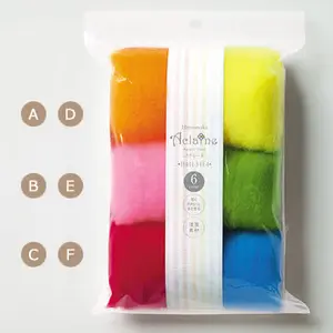Felting wool aclaine fiber 6 set warna 441-141-4