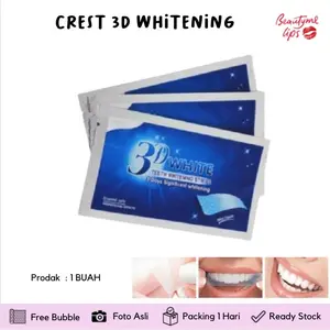 CREST 3D PEMUTIH 2 strip/pcs Strip Gel Pemutih Gigi 3D DL