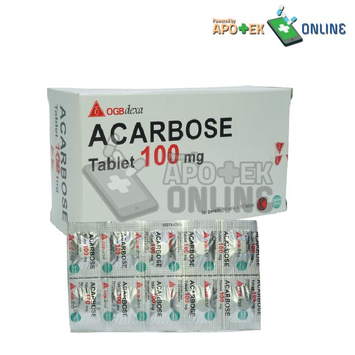 ACARBOSE OGB DEXA MEDICA 100 MG STRIP 10 TABLET
