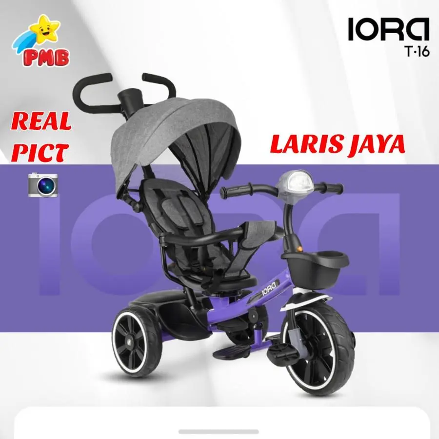 Sepeda anak roda tiga pmb iora t16 sepeda stroller anak pmb iora t16s