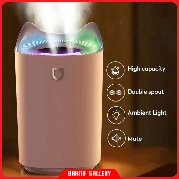 Humidifier Aromatherapy Oil Diffuser Double Spray 3.3L - K7