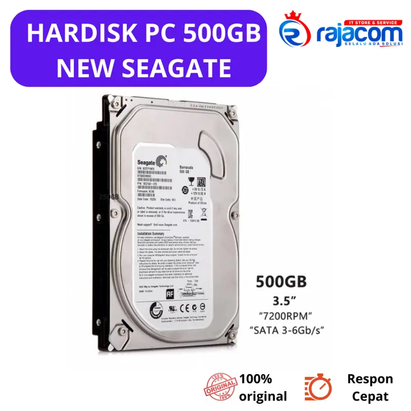 Hardisk Seagate 500gb - HDD 500 GB 3.5" Komputer - Garansi 1 Tahun 0