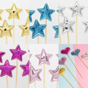 Topper Satuan Bintang, Love, Glossy, Hiasan Kue Glossy Bentuk