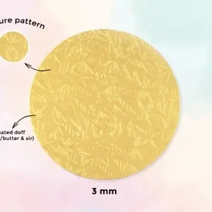 Tatakan Kue Bulat, Alas Kue Bulat, Tatakan Pattern Floral Lingkaran