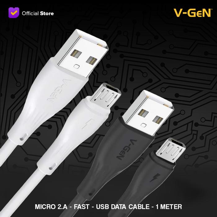 Gambar V-GeN Kabel Data MicroUSB Fast Charging VGC-11 QC3.0 2.4A 1M dari Semua V-GeN Kab. Tangerang Tokopedia