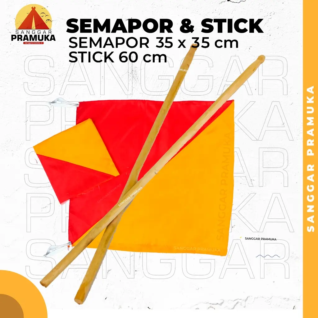 Bendera Semafor dan Stik / Semaphore dan stik