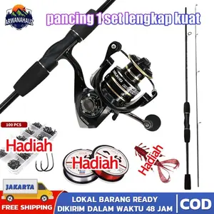 Reel Pancing Set Pancing Set 1.6M/1.8M/2.1M/2.4M Joran Pancing Set