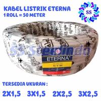 Gambar KABEL LISTRIK ETERNA NYM (2X1.5 2X2.5 3X1.5 3X2.5) PUTIH ROLL 50 METER - 2 X 1.5 dari SSSteelindo Kab. Bekasi 1 Tokopedia
