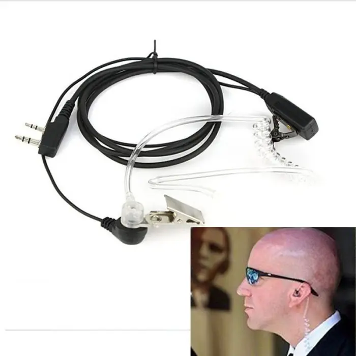 Earphone Paspampres Fbi Baofeng/kenwood/Lupax/pofung Ht Walkie Talkie 0